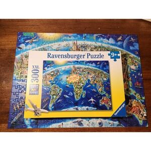 Ravensburger 300 XXL Piece Puzzle Wonders of the World Map No. 13 Complete